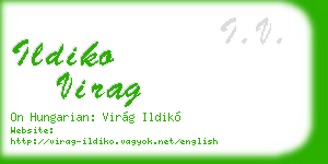ildiko virag business card