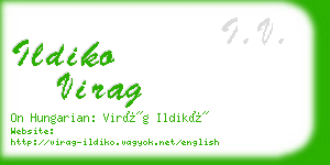 ildiko virag business card